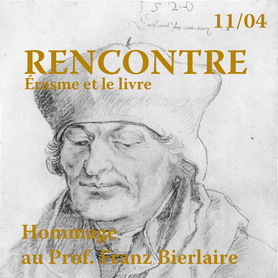 affiche rencontre Erasme et le livre